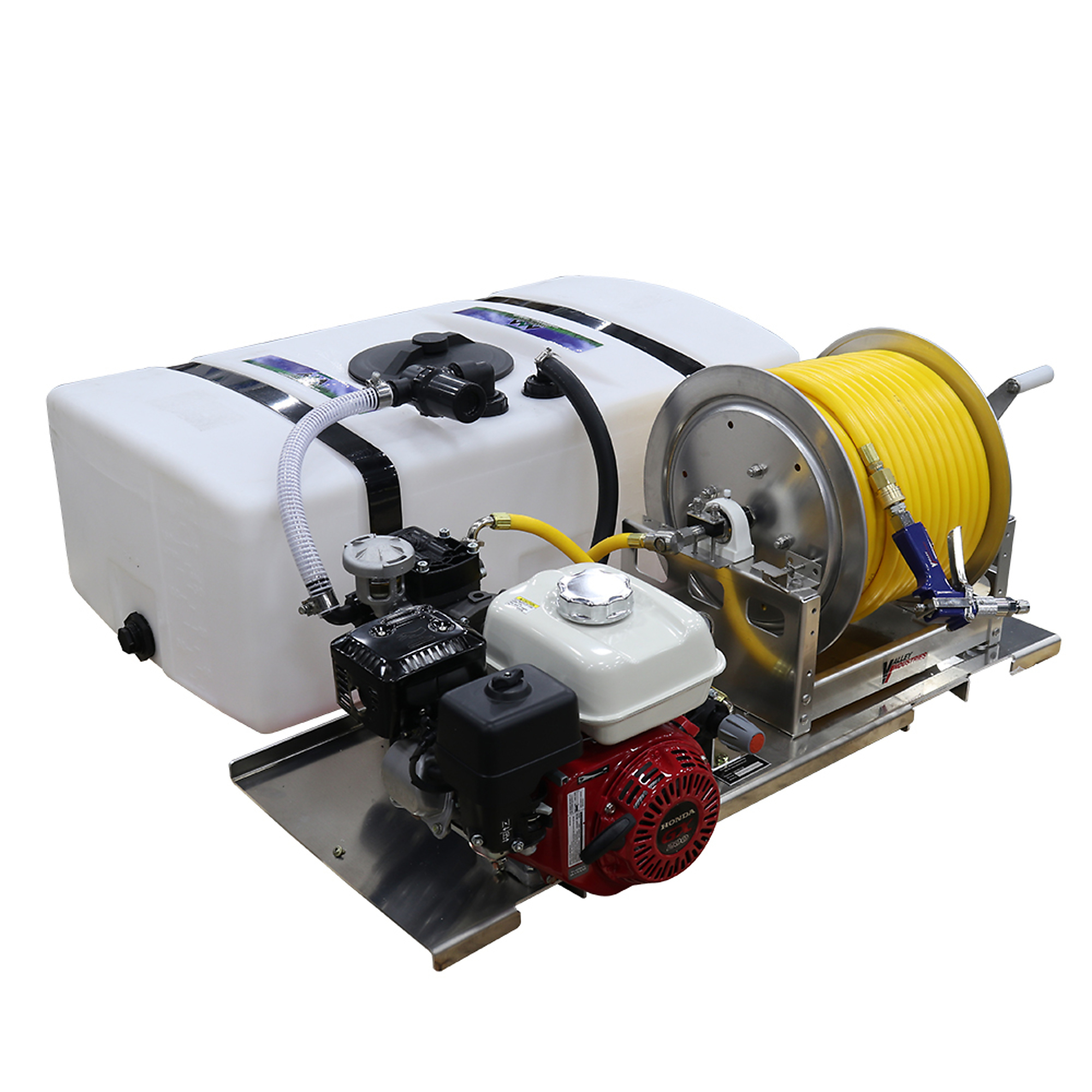 Master Manufacturing Low-Profile Skid Sprayer - 50-Gal. Tank, Comet APS41 Pump, Honda GX200 Engine, 200ft. Hose, Model# PAV-Q7-050M-MM